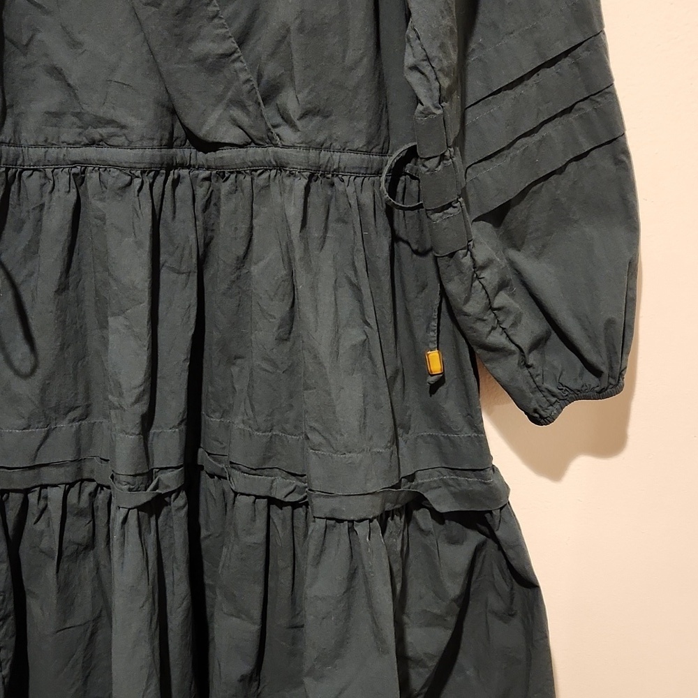❤️ MADEWELL CRINKLE POPLIN WRAP MINI DRESS, XXS - Picture 7 of 14